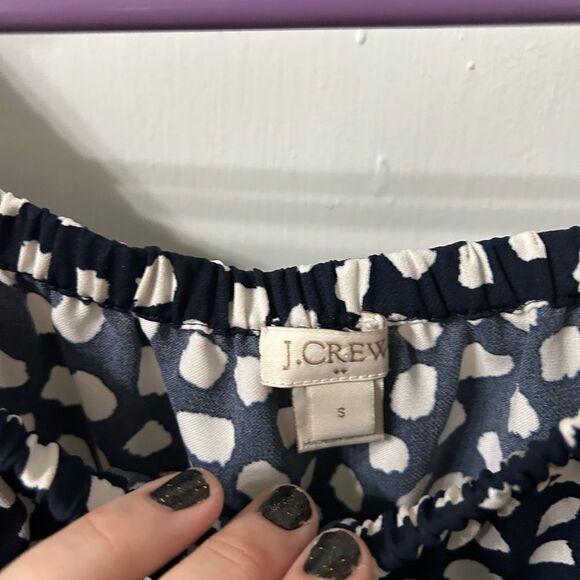 J. Crew Black and White Patterned Women's Top - Picture 3 of 4